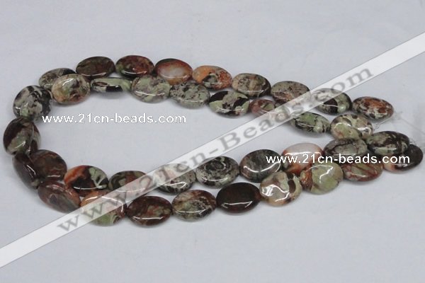 CAG7039 15.5 inches 15*20mm oval ocean agate gemstone beads