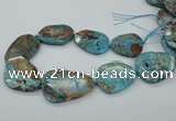 CAG7072 15.5 inches 30*40mm - 35*50mm faceted freeform ocean agate beads