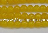 CAG7101 15.5 inches 6mm round yellow agate gemstone beads