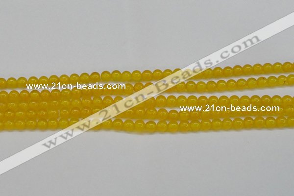 CAG7101 15.5 inches 6mm round yellow agate gemstone beads