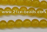 CAG7102 15.5 inches 8mm round yellow agate gemstone beads