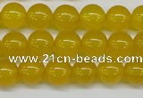 CAG7103 15.5 inches 10mm round yellow agate gemstone beads