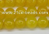 CAG7104 15.5 inches 12mm round yellow agate gemstone beads