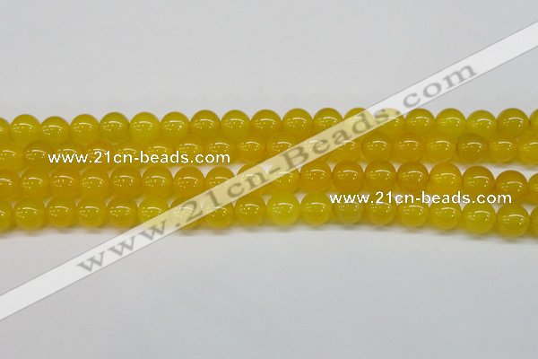 CAG7104 15.5 inches 12mm round yellow agate gemstone beads