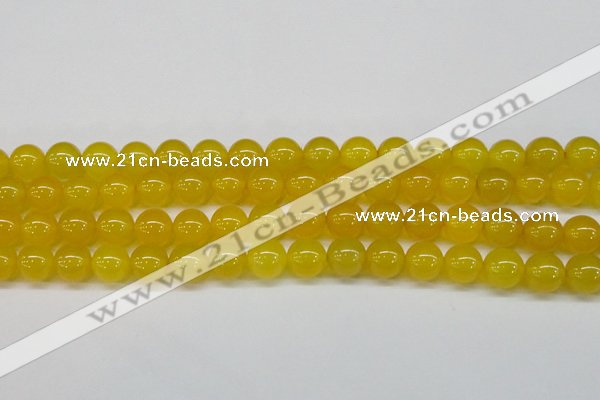 CAG7105 15.5 inches 14mm round yellow agate gemstone beads