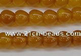 CAG7114 15.5 inches 9*10mm apple-shaped yellow agate gemstone beads