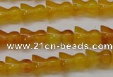 CAG7118 15.5 inches 9*11mm vase-shaped yellow agate gemstone beads