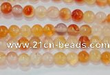 CAG7130 15.5 inches 4mm round red agate gemstone beads