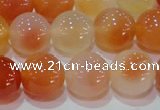 CAG7135 15.5 inches 14mm round red agate gemstone beads