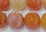 CAG7138 15.5 inches 20mm round red agate gemstone beads