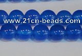 CAG7160 15.5 inches 8mm round blue agate gemstone beads