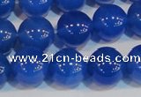 CAG7162 15.5 inches 12mm round blue agate gemstone beads
