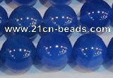 CAG7163 15.5 inches 14mm round blue agate gemstone beads