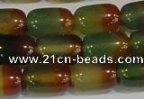 CAG7177 15.5 inches 12*16mm drum rainbow agate gemstone beads