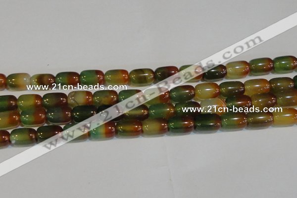 CAG7177 15.5 inches 12*16mm drum rainbow agate gemstone beads