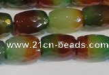 CAG7180 15.5 inches 12*16mm drum rainbow agate gemstone beads