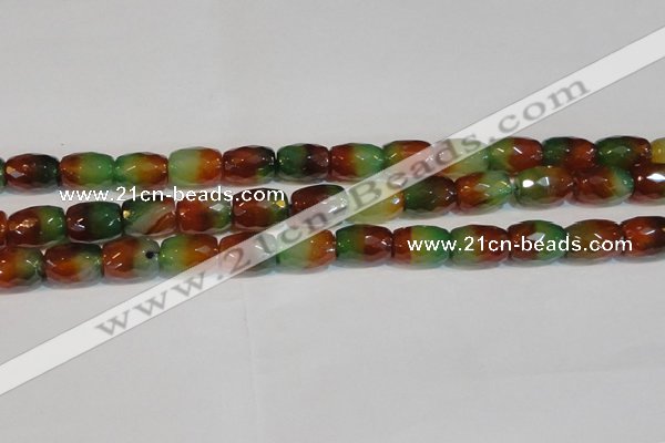 CAG7180 15.5 inches 12*16mm drum rainbow agate gemstone beads