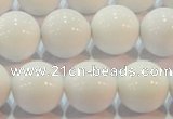 CAG7182 15.5 inches 14mm round white agate gemstone beads