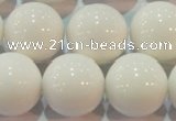 CAG7183 15.5 inches 16mm round white agate gemstone beads