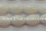 CAG7202 15.5 inches 8*12mm rice white agate gemstone beads