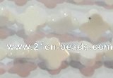 CAG7217 15.5 inches 10*10mm flower white agate gemstone beads