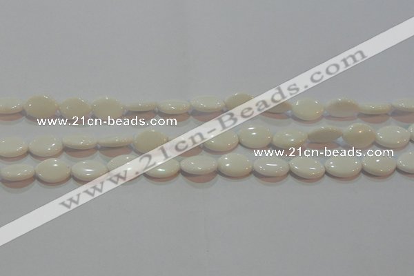 CAG7228 15.5 inches 10*14mm marquise white agate gemstone beads