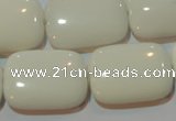 CAG7249 15.5 inches 22*30mm rectangle white agate gemstone beads