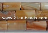 CAG7312 15.5 inches 10*20mm tube red botswana agate beads