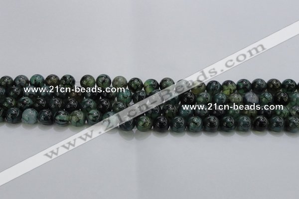 CAG7322 15.5 inches 8mm round dragon veins agate beads wholesale