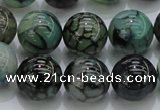 CAG7326 15.5 inches 16mm round dragon veins agate beads wholesale