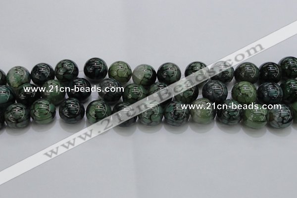 CAG7328 15.5 inches 18mm round dragon veins agate beads wholesale