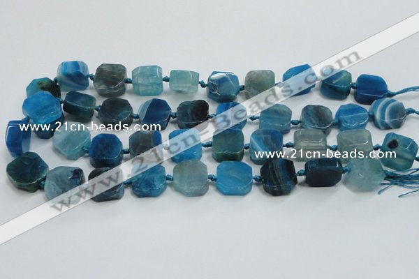 CAG7353 15.5 inches 14*15mm - 16*18mm octagonal dragon veins agate beads