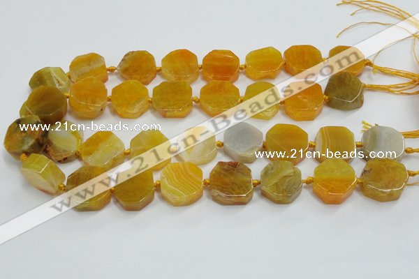 CAG7356 15.5 inches 18*20mm - 20*22mm octagonal dragon veins agate beads