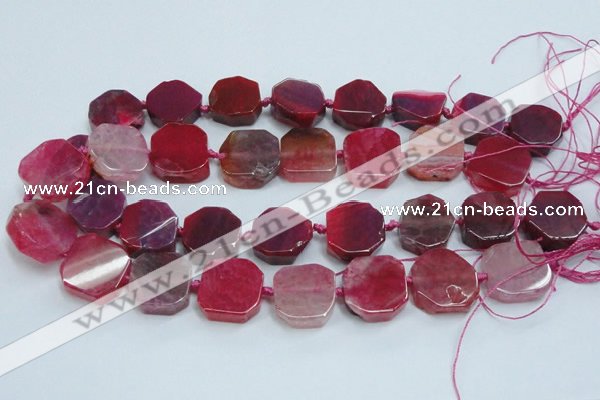 CAG7357 15.5 inches 18*20mm - 20*22mm octagonal dragon veins agate beads