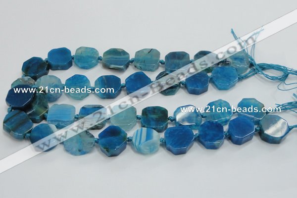 CAG7359 15.5 inches 18*20mm - 20*22mm octagonal dragon veins agate beads