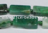 CAG7377 15.5 inches 8*20mm - 10*25mm cuboid dragon veins agate beads