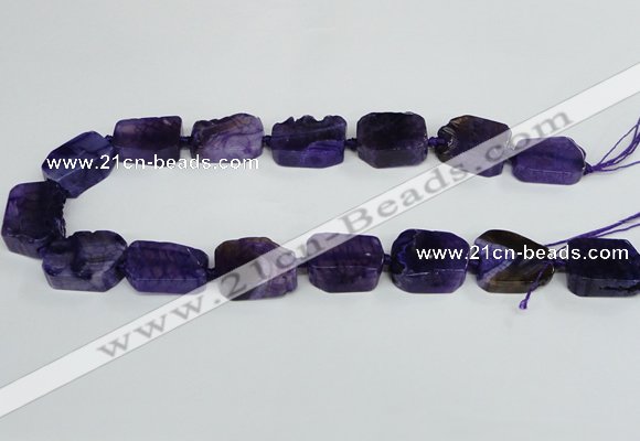 CAG7390 15.5 inches 15*20mm - 18*25mm freeform dragon veins agate beads