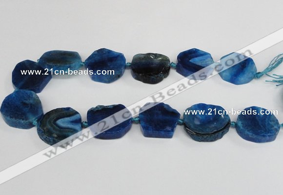 CAG7400 15.5 inches 25*25mm - 30*35mm freeform dragon veins agate beads