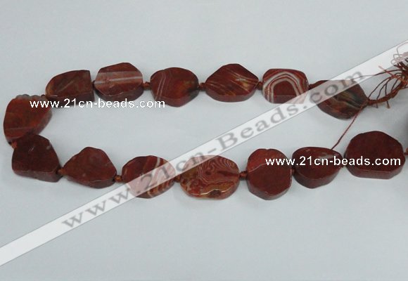 CAG7408 15.5 inches 20*25mm - 25*30mm freeform dragon veins agate beads