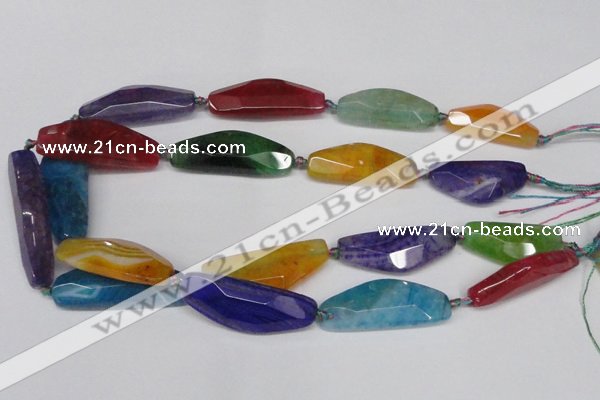 CAG7417 15.5 inches 16*35mm - 18*50mm dragon veins agate beads