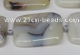 CAG7424 15.5 inches 20*30mm rectangle Montana agate beads