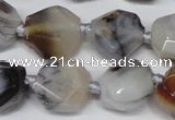 CAG7430 15.5 inches 13*15mm - 15*18mm faceted nuggets Montana agate beads