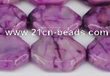 CAG7435 15.5 inches 20*30mm octagonal crazy lace agate beads