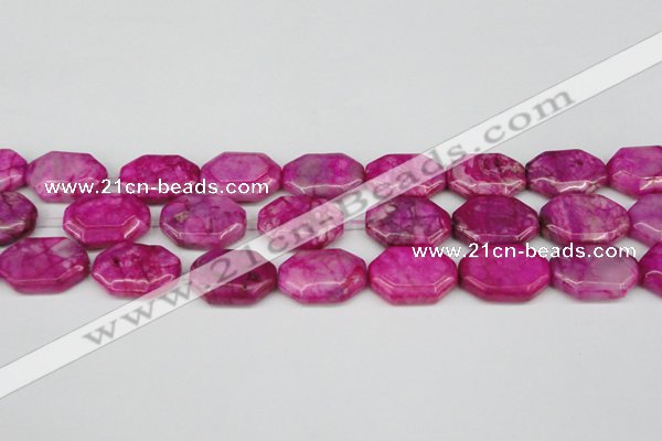 CAG7436 15.5 inches 20*30mm octagonal crazy lace agate beads