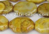 CAG7437 15.5 inches 20*30mm octagonal crazy lace agate beads