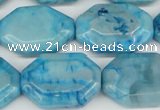 CAG7438 15.5 inches 20*30mm octagonal crazy lace agate beads