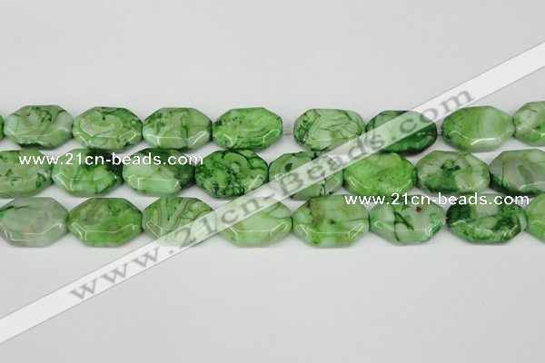 CAG7440 15.5 inches 20*30mm octagonal crazy lace agate beads