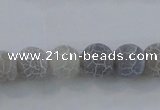 CAG7479 15.5 inches 6mm round frosted agate beads wholesale