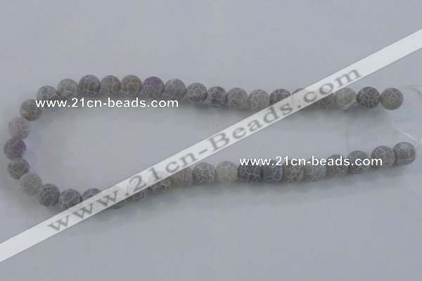 CAG7479 15.5 inches 6mm round frosted agate beads wholesale