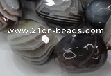 CAG748 15.5 inches 18*25mm faceted egg-shaped botswana agate beads